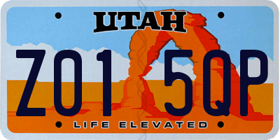 UT license plate Z015QP