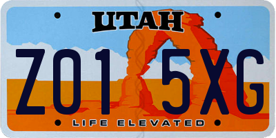 UT license plate Z015XG
