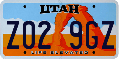 UT license plate Z029GZ
