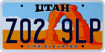 UT license plate Z029LP