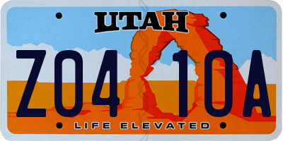 UT license plate Z041OA