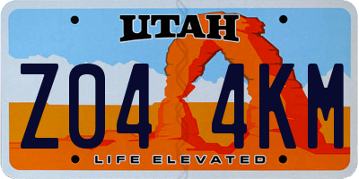 UT license plate Z044KM