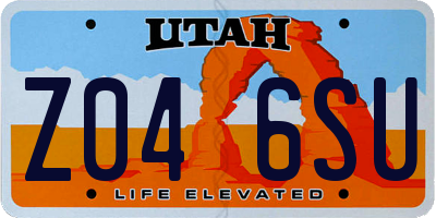 UT license plate Z046SU