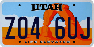 UT license plate Z046UJ