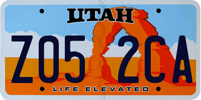 UT license plate Z052CA