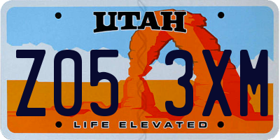 UT license plate Z053XM