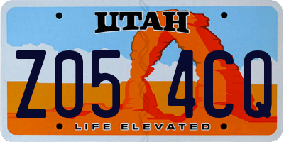 UT license plate Z054CQ
