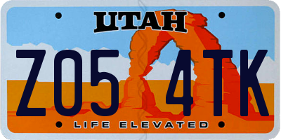 UT license plate Z054TK