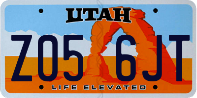 UT license plate Z056JT