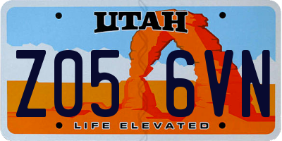 UT license plate Z056VN