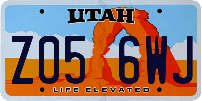 UT license plate Z056WJ