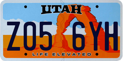 UT license plate Z056YH