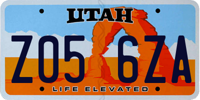 UT license plate Z056ZA