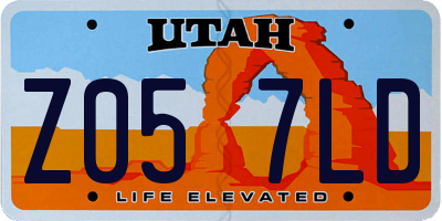 UT license plate Z057LD