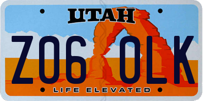 UT license plate Z060LK