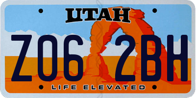 UT license plate Z062BH