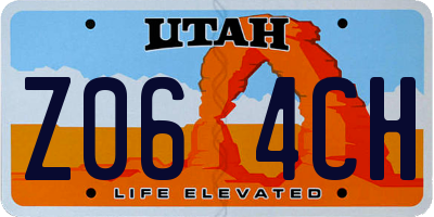 UT license plate Z064CH