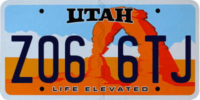 UT license plate Z066TJ