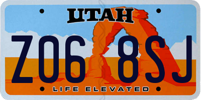 UT license plate Z068SJ