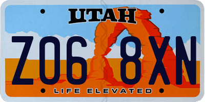 UT license plate Z068XN