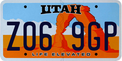 UT license plate Z069GP
