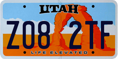 UT license plate Z082TF