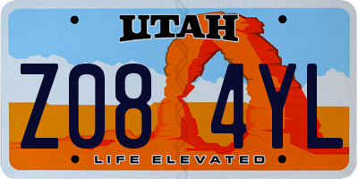 UT license plate Z084YL