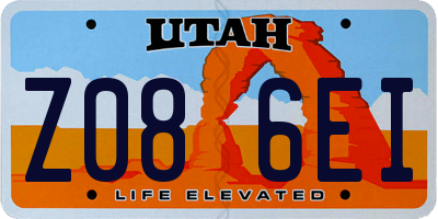UT license plate Z086EI