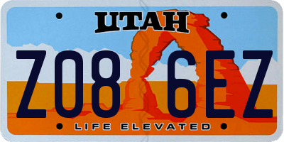 UT license plate Z086EZ