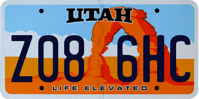 UT license plate Z086HC