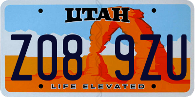 UT license plate Z089ZU