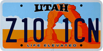 UT license plate Z101CN