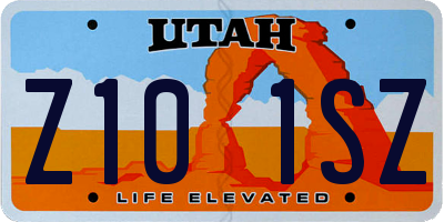 UT license plate Z101SZ