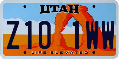 UT license plate Z101WW