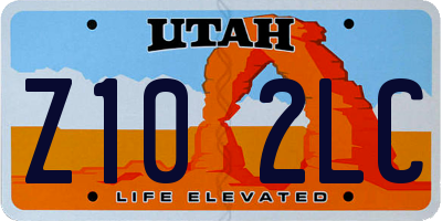 UT license plate Z102LC