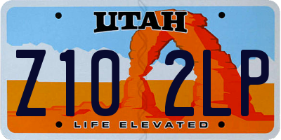 UT license plate Z102LP