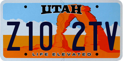 UT license plate Z102TV