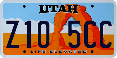 UT license plate Z105CC