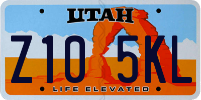 UT license plate Z105KL
