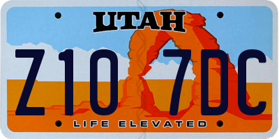 UT license plate Z107DC