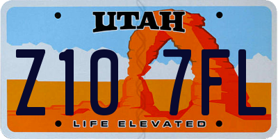 UT license plate Z107FL