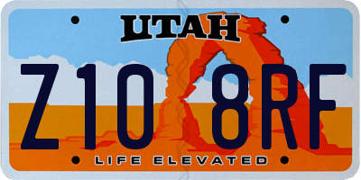 UT license plate Z108RF