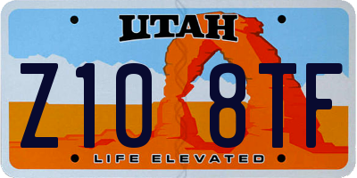 UT license plate Z108TF