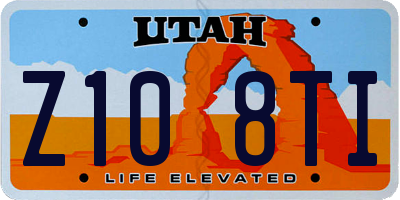 UT license plate Z108TI