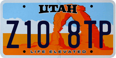 UT license plate Z108TP