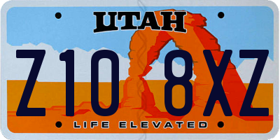 UT license plate Z108XZ