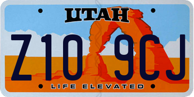 UT license plate Z109CJ