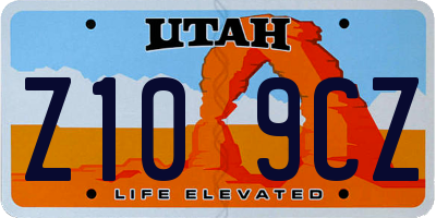 UT license plate Z109CZ