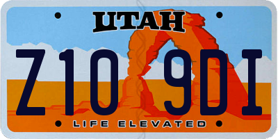 UT license plate Z109DI