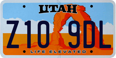 UT license plate Z109DL